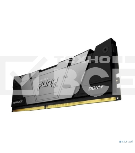 Оперативная память Kingston Fury Renegade, DDR4, 16GB (1x16GB), 3200MHz, CL16, с радиатором, серый/черный