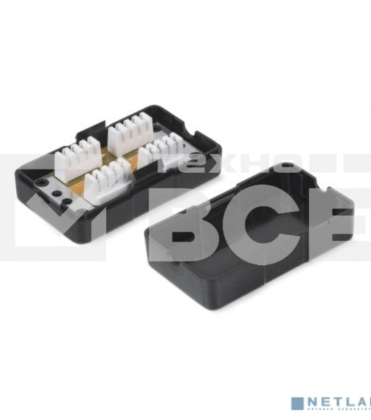 Адаптер WRline WR-CM-IDC-C5E проходн.Dual IDC кат.5E UTP черн.