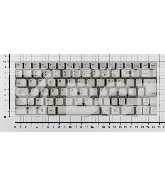 Клавиатура для ноутбука Asus U1 U1F U1E серебристая