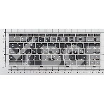 Клавиатура для ноутбука Lenovo IdeaPad Z360 черная с серебристой рамкой, фото2
