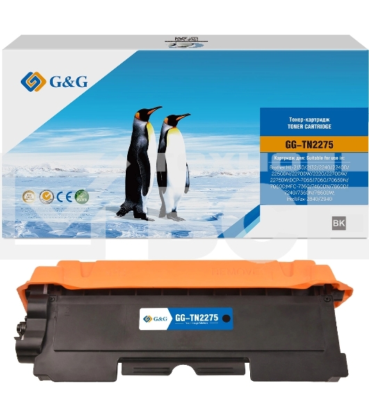 Картридж лазерный G&G, аналог Brother TN-2275 2.6k