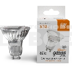 Лампа светодиодная Gauss Basic 6Вт цок.:GU10 софит св.свеч.теп.св./дневн. (упак.:10шт) (10106162), фото2