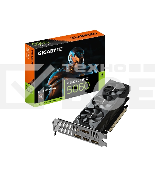 Видеокарта Gigabyte PCI-E 5.0 GV-N5060OC-8GL 1.0 NVIDIA GeForce RTX 5060 8Gb 128bit GDDR7 2512/28000 HDMIx1 DPx3 HDCP Ret low profile