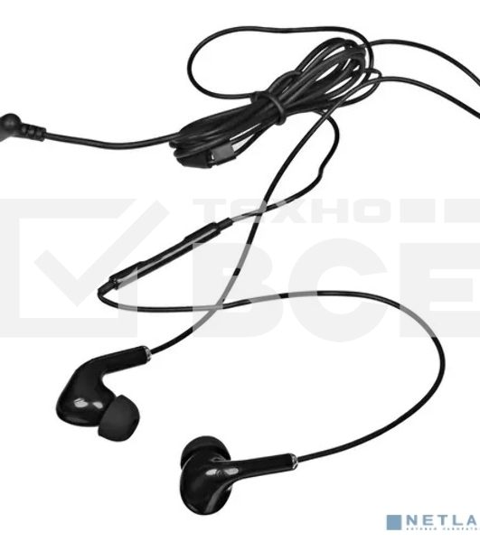 Наушники внутриканальные с микрофоном SVEN E-282M черный пульт