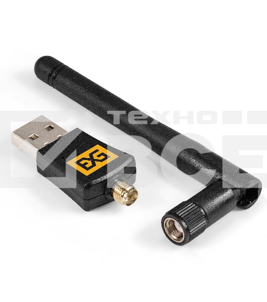 Сетевой адаптер Wi-Fi 5 двухдиапазонный ExeGate EX-W5-T2U Plus-AC650 (Wi-Fi AC (a/b/g/n/ac), чипсет Realtek8811, 2.4 ГГц до 200 Мбит/с + 5 ГГц до 433 Мбит/с, внешняя съемная 2dBi антенна, USB 2.0)