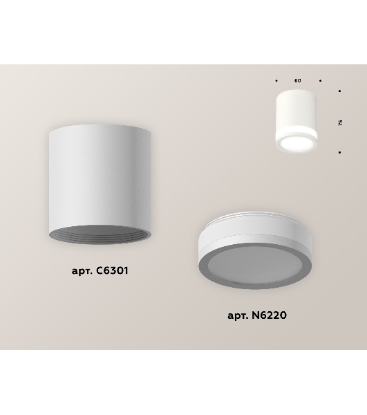 Светильник Ambrella Light XS6301060 SWH/FR белый песок/белый матовый MR16 GU5.3 (C6301, N6220)
