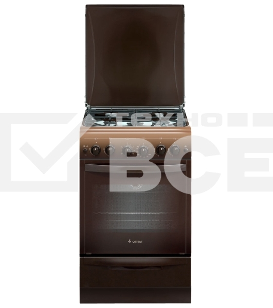 Плита газовая Gefest 5100-02 0001 коричневый, конфорок 4 газовых, духовка 52 л, 50 см x 85 см x 58.5 см
