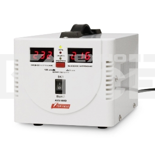 Стабилизатор напряжения Powerman AVS 500D White (220В±8% 500ВА,5А,КПД 98%, циф. индикация вх./вых.)