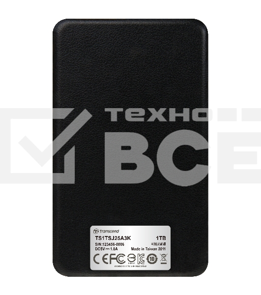 Внешний Жесткий диск Transcend USB 3.0 1Tb TS1TSJ25A3K StoreJet 25A3 2.5