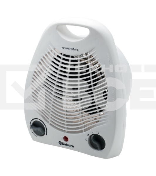 Тепловентилятор Sakura SA-0500W, белый, 2000 Вт, 25 м2, термостат