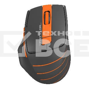 Мышь беспроводная A4Tech Fstyler FG30S серый/оранжевый, 2000 dpi, радиоканал, USB, кнопки - 6
