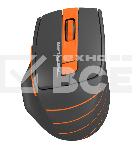 Мышь беспроводная A4Tech Fstyler FG30S серый/оранжевый, 2000 dpi, радиоканал, USB, кнопки - 6