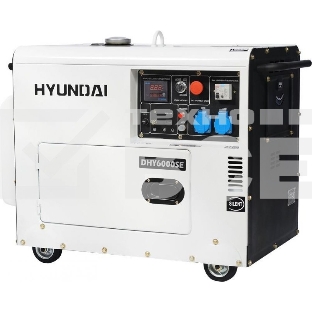 Электрогенератор дизельный Hyundai DHY 6000SE, 5 кВт, 73 дБ, 154 кг