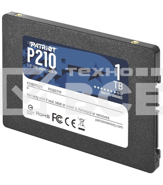 Накопитель SSD Patriot P210, 1TB, SATA III, 2.5