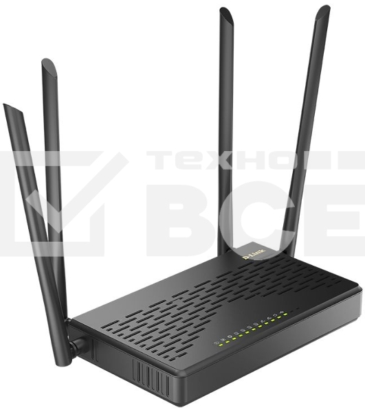 Роутер беспроводной D-Link DIR-825 (DIR-825/GFRU/R3A) AC1200 10/100/1000BASE-TX/4G черный