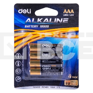Батарея Deli E18505 AAA (4шт) блистер