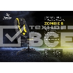 Кресло игровое Zombie 8 черный/желтый, искусственная кожа, крестовина пластик, фото3