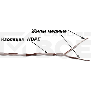 Кабель 1-парный кроссировочный, 24 AWG, бухта 500 метров, бело-оранжевый