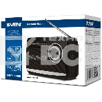Радиоприёмник SVEN SRP-535 чёрный (3 Вт, FM/AM/SW, USB, SD/microSD, 900 мАч, 2 х D/UM, фонарь), фото30