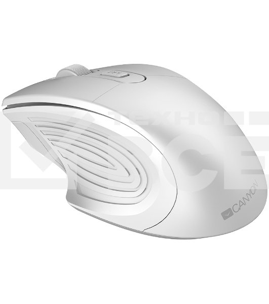 Мышь беспроводная Canyon MW-15 белый, 1600 dpi, радиоканал, USB, кнопки - 4