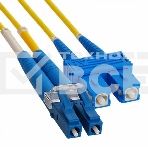 Патч-корд оптический переходной (SM), 9/125 (OS2), LC/UPC-SC/UPC, (Duplex), LSZH, 2м, фото 1
