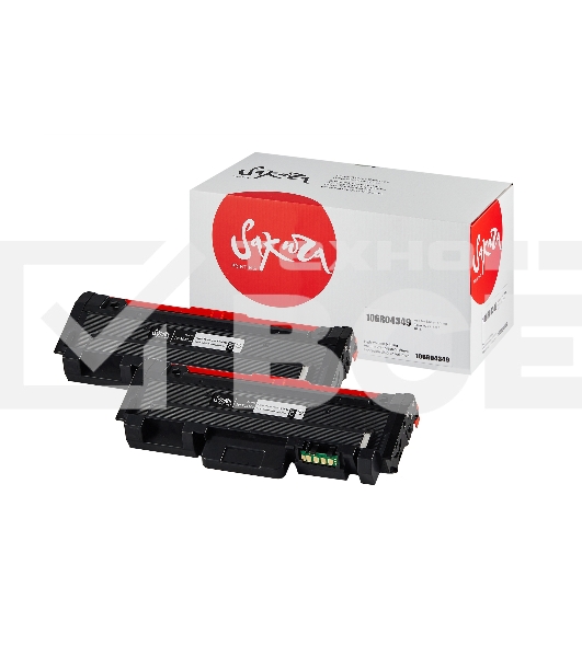 Картридж Sakura 106R04349 для XEROX, черный, 6000 к.