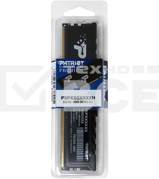 Оперативная память Patriot Signature Premium, DDR4, 16GB (1x16 GB), 3200 MHz, CL22, радиатор, чёрный