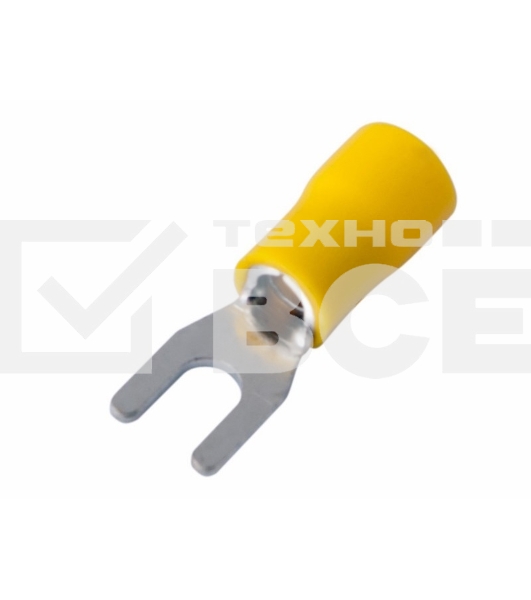 НАКОНЕЧНИК ВИЛОЧНЫЙ изолированный (4.3мм) 4-6мм²  REXANT (БЛИСТЕР F)