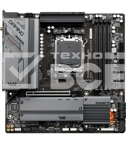 Материнская плата Gigabyte B650M GAMING X AX, AM5, AMD B650, 4xDDR5, 4xSATA, 3xM.2, 1xPCI-E 4.0 x16, 2xPCI-E 4.0 x1, 3xUSB-A 3.2 Gen 1, 1xUSB-C 3.2 Gen 2, 1x 2.5Gb LAN, 3x3.5 мм, 7.1, Micro-ATX