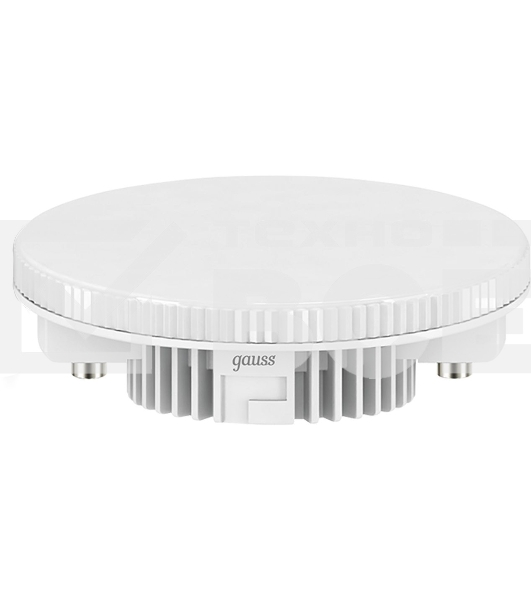 Лампа светодиодная Gauss GX53 6Вт цок.:GX53 таблетка 220B 4100K св.свеч.бел.нейт. (упак.:10шт) (108008206)