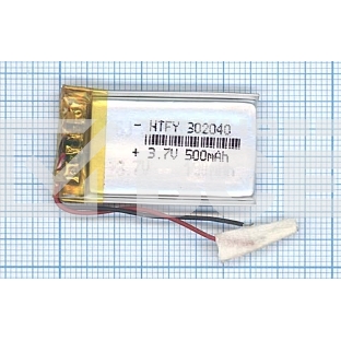 Аккумулятор Li-Pol (батарея) 3x20x40мм 2pin 3.7V/500mAh