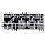 Клавиатура для ноутбука HP EliteBook Revolve 810 G1 черная с серой рамкой и подсветкой, фото3