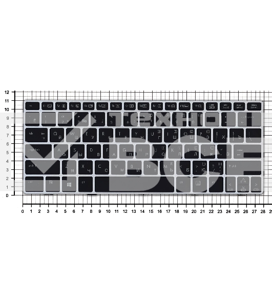 Клавиатура для ноутбука HP EliteBook Revolve 810 G1 черная с серой рамкой и подсветкой