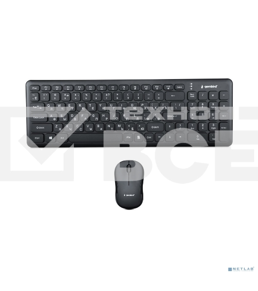 Комплект клавиатура+мышь беспроводные Gembird KBS-9200, 2.4ГГц