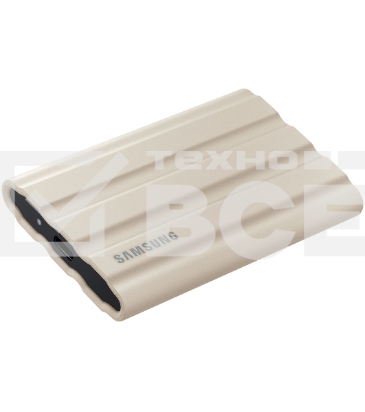 Внешние HDD и SSD/ Samsung External SSD T7 Shield, 1TB, Type C-to-C/A, USB 3.2 Gen2, R/W 1050/1000MB/s, IP65, 88x59x13mm, 98g, Beige (12 мес.)