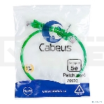 Шнур комм. Cabeus, кат. 5е, неэкр., U/UTP, RJ45/RJ45, PVC, AWG24, 0.5м, зеленый, фото 1