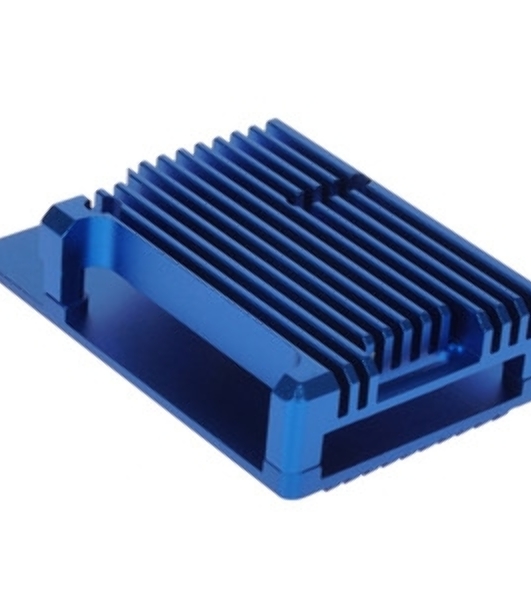 Корпус Qumo Aluminum case without fan, Raspberry Pi 4, blue(RS003)