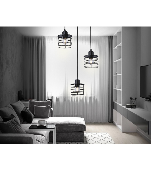 Светильник Ambrella light TR8081/3 BK черный E27*3 max 40W D372*1170