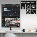 Кронштейн для двух мониторов 13'-32' настольный ExeGate EDM2-3210-12D (VESA 75x75, 100x100, макс.нагрузка 2х10 кг, наклон -45°/+45°, поворот -45°/+45°, регулировка по высоте, цвет черный), фото8