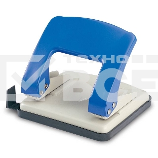 Дырокол Kw-Trio Stylish Medium 09660G/BLU макс.:20лист. металл синий отв.:2 с линейкой