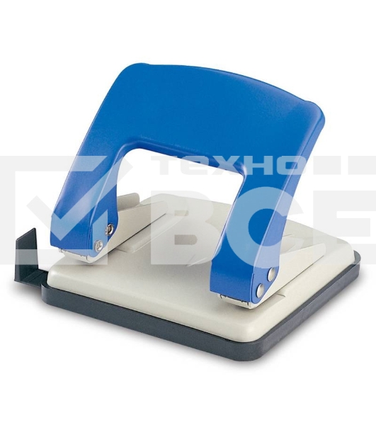 Дырокол Kw-Trio Stylish Medium 09660G/BLU макс.:20лист. металл синий отв.:2 с линейкой
