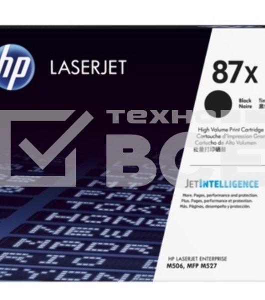 Тонер Картридж HP 87X CF287X черный для HP LJ Ent M506/M527 (18000стр.)