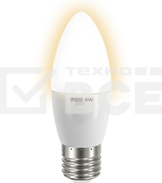 Лампа GAUSS LED Elementary Candle 6W E27 2700Kарт.LD33216