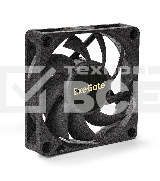 Вентилятор для корпуса ExeGate ExtraSilent ES07015S3P черный, 70 мм, 2000 об/мин, 18 дБ, 3 pin