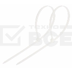 Хомут-стяжка кабельная нейлоновая Rexant 250 x4,8 мм, белая, упаковка 100 шт., фото 1