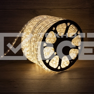 Дюралайт LED, постоянное свечение (2W) - ТЕПЛЫЙ БЕЛЫЙ, 36 LED/м, бухта 100м