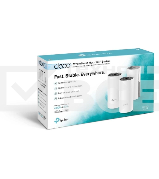 Бесшовный Mesh роутер TP-Link Deco M4 (DECO M4(3-PACK)) AC1200 10/100/1000BASE-TX (упак.:3шт)