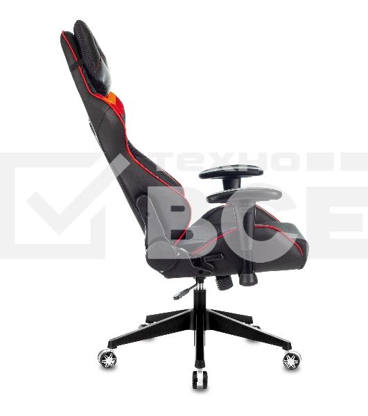 Кресло игровое Бюрократ VIKING 4 AERO RED две подушки черный/красный искусст.кожа/ткань
