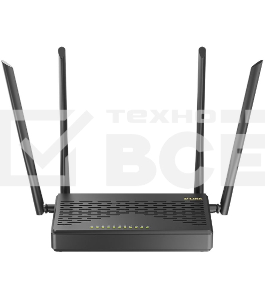 Роутер беспроводной D-Link DIR-825 (DIR-825/GFRU/R3A) AC1200 10/100/1000BASE-TX/4G черный