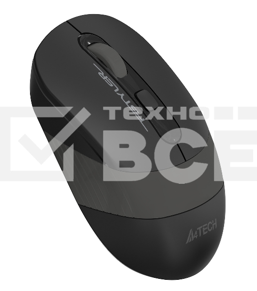 Мышь беспроводная A4Tech Fstyler FG10S черный/серый, 2000 dpi, радиоканал, USB, кнопки - 4